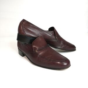 MENS BALLYS LOAFER SIZE 10 BURGUNDY
